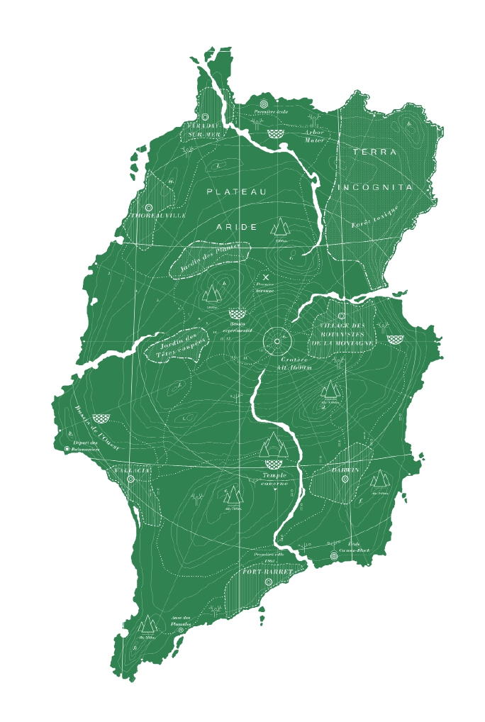 carte de l'île inventée 